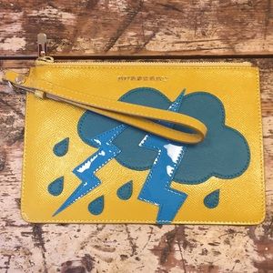 Burberry Leather Thundercloud Wristlet Clutch